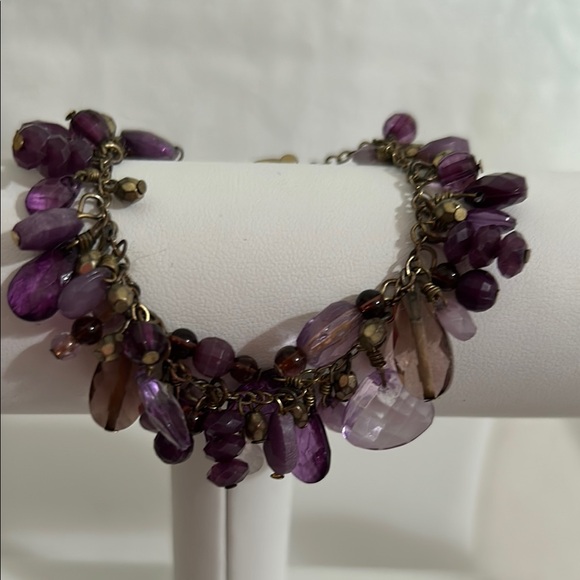 Elegant Purple Beaded Bracelet - Picture 1 of 6